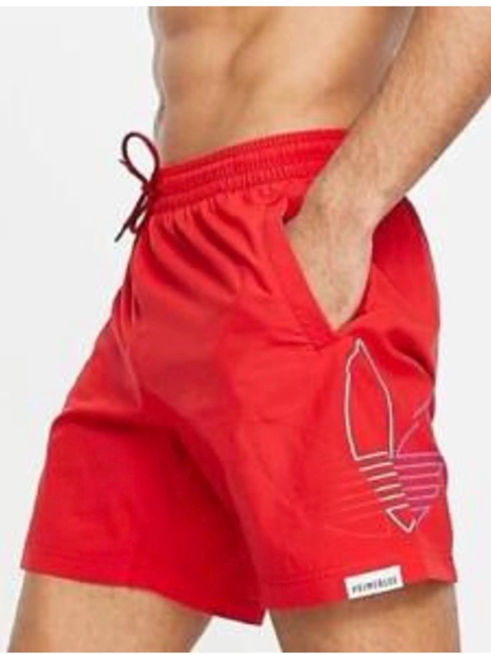 Men's Adidas PrimeBlue Red Swim Shorts Large